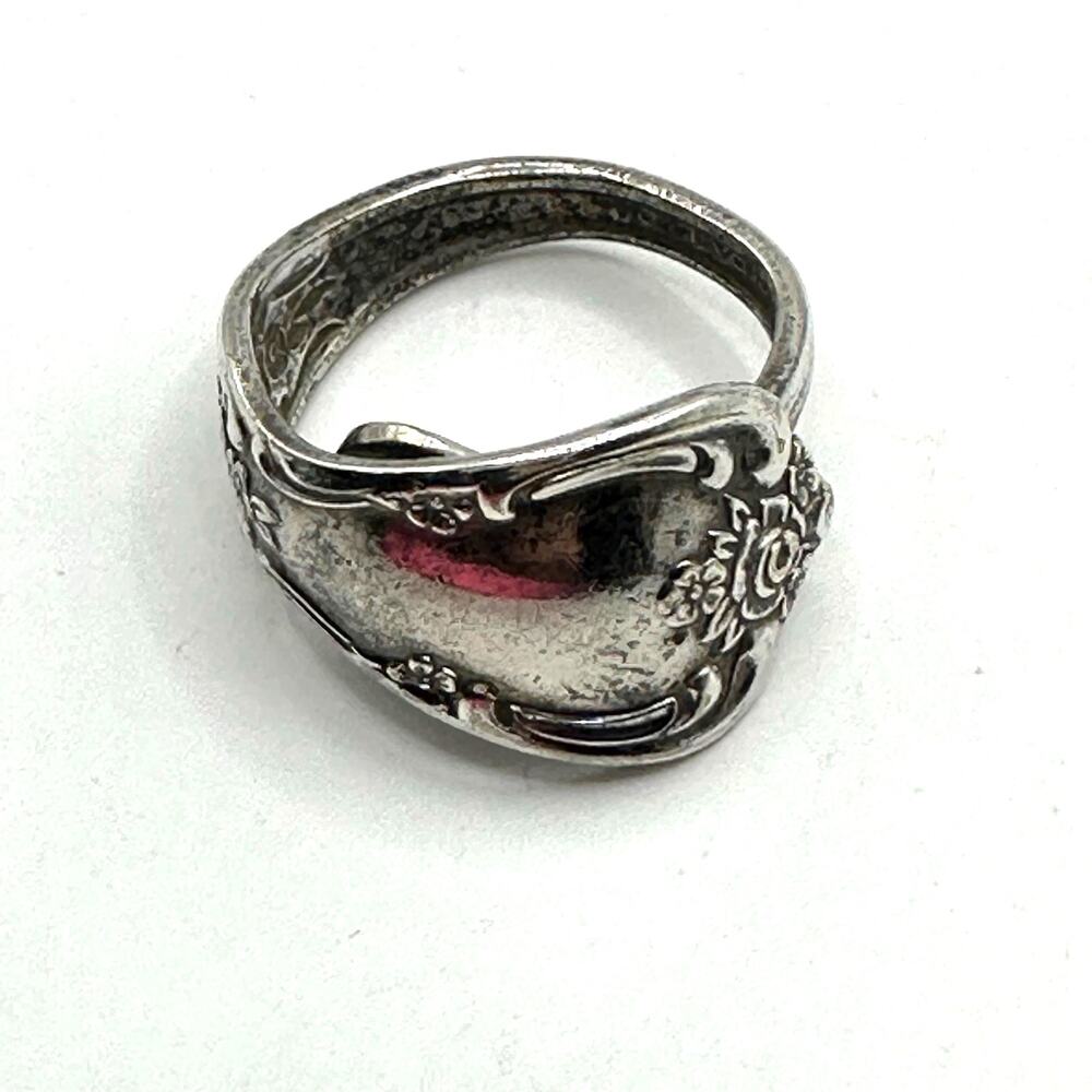 Vintage W.A. Rogers Oneida Silver Plate Spoon Bypass Pinkie Ring Retro Size 4.25 - Picture 9 of 9